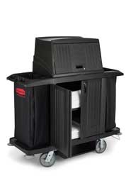 Double Housekeeping Cart with Lockable Doors Rubbermaid 9T19 #RB009T19NOI