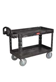 Utility Cart 2-Shelf 26" x 55" Rubbermaid 4546 #RB004546NOI