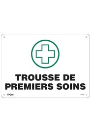 Enseigne " Trousse de premiers soins" en français #TQSGM498000