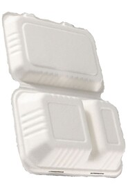 Contenants à bagasse compostable - 2 compartiments #GL006016000