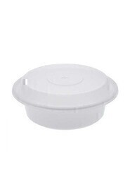 Round Recyclable and Reusable Plastic Container with Lid #EC450552000