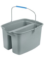 Gray Double Plastic Bucket with Handle, 14 L #GL003675000