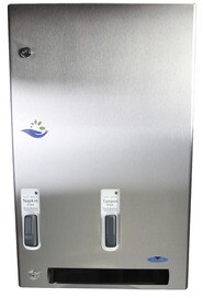 Double Mechanism Free of Charge Feminine Product Dispenser #FR006183000