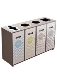 LOUNGE 4-Stream Recycling Station 120L #NILO12004P7GRI