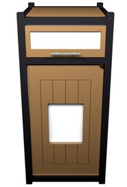 VISION Outdoor Waste Container with Flat Door 32 Gal #BU105308000