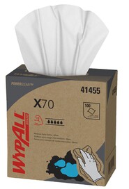 Wypall X70 White Pop-Up Box Medium Duty Cleaning Cloths #KC041455000