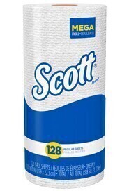 41482 SCOTT White Rolls Paper Towel, 20 x 126 Sheets #KC041482000