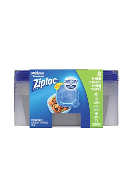 Square Food Containers Ziploc with Smart Snap Technology #TQ0OR135000