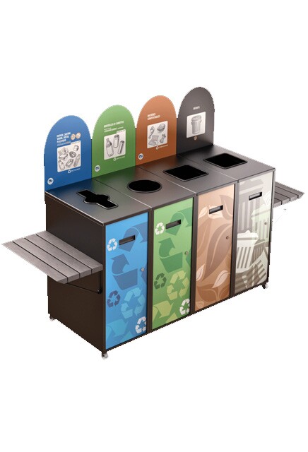 MULTIPLUS 4-Stream Recycling Station with Shelve 87L #NIMU874TNOI