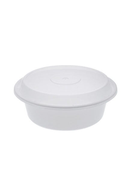 Round Recyclable and Reusable Plastic Container with Lid #EC450552200