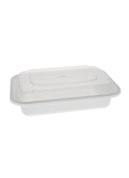 Rectangular Recyclable and Reusable Plastic Container with Lid #EC450552400