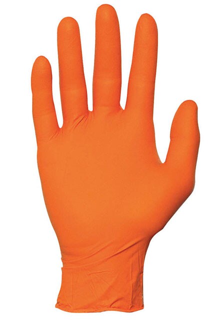 Orange Nitrile Gloves 7 Mils Powder Free #CV2295NIT00