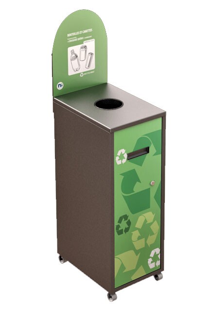MULTIPLUS Station de recyclage avec couvercle 120L #NIMU120P2COGRI