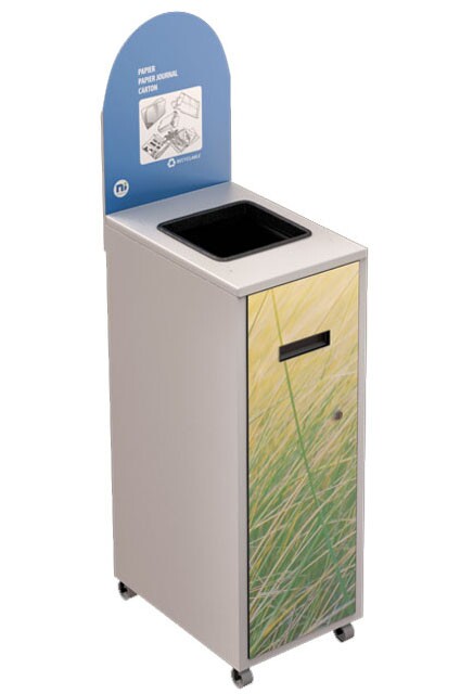 MULTIPLUS Recycling Station with Lid 120L #NIMU120P2PCBLA