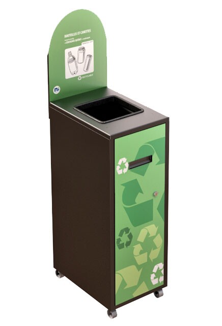 MULTIPLUS Station de recyclage avec couvercle 120L #NIMU120P4CONOI