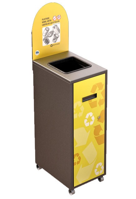 MULTIPLUS Recycling Station with Lid 120L #NIMU120P4PVMGRI