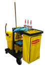 6173-88 Janitor Cleaning Cart Zippered Yellow Vinyl Bag