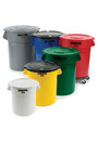 2609 BRUTE Flat Lid for 10 Gal Round Waste Containers