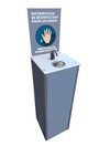 Borne distributeur de désinfectant pour les mains personnalisable