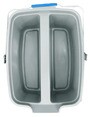 Gray Double Plastic Bucket with Handle, 14 L