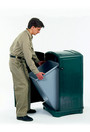 3964 PLAZA Outdoor Waste Container with Lid 50 Gal
