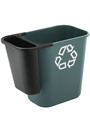 2956 Deskside Recycling Container with Logo Green 6 gal
