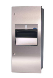 Wall-Mounted Paper Dispenser and Waste Receptacle Combo #FR00415C000