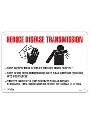 "Reduce Disease Transmission" Safety Sign #TQSGU377000