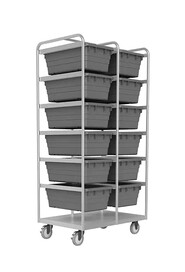 Double Sided Stainless Steel Mobile Tub Rack #TQ0FM030000