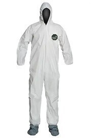 Proshield 50 Protection White Microporous Coverall with Boots #TQSFQ752000