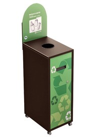 MULTIPLUS Station de recyclage avec couvercle 120L #NIMU120P2COBRU