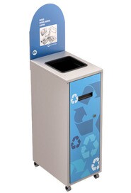 MULTIPLUS Recycling Station with Lid 120L #NIMU120P4PCBLA