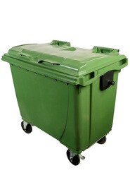 Bac roulant pour la collecte des déchets ou du recyclage 660L #NI067038VER