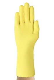 Yellow Latex Gloves 20 Mils with Flock-Lined Inner Lining #ED004007000