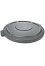 2645 BRUTE Flat Lid for 44 Gal Round Waste Container #RB264560GRI