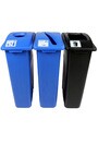 WASTE WATCHER Recycling Station for Waste, Cans and Papers 69 Gal #BU101063000