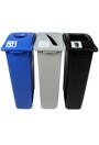 WASTE WATCHER Recycling Station for Waste, Cans and Papers 69 Gal #BU101062000
