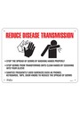 "Reduce Disease Transmission" Safety Sign #TQSGU377000