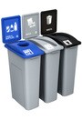 WASTE WATCHER Station with Panel for Waste, Cans and Papers 69 Gal #BU202784000