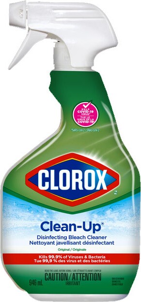 Nettoyant désinfectant moussant à l'eau de Javel Clorox® en vaporisateur