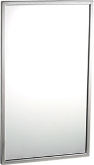 Glass Mirror with Stainless Steel Angle Frame #BO290183000