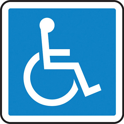 Enseigne pictogramme pour toilette handicapé MPCS538VP | #TQSAW814000 |  Montréal, Québec | Lalema inc.