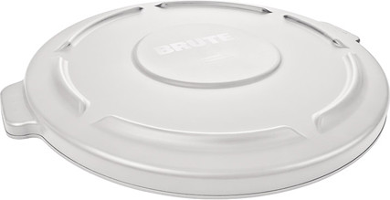 2609 BRUTE Flat Lid for 10 Gal Round Waste Containers #RB002609BLA