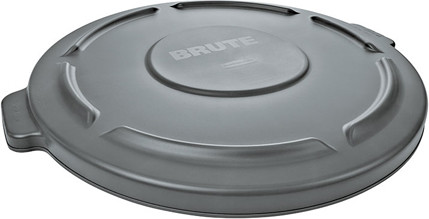 2645 BRUTE Flat Lid for 44 Gal Round Waste Container #RB264560GRI