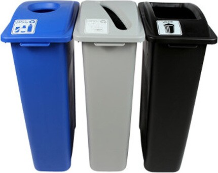 WASTE WATCHER Station de recyclage déchets, canettes et papiers 69 gal #BU101062000