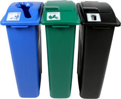 WASTE WATCHER Poubelles pour déchets, recyclable et compost 69 gal #BU101058000