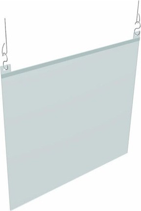Kit de suspension pour faux plafond pour écran protection plexiglas