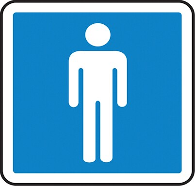 Étiquette de sécurité pour toilette Homme-Femme en plastique SAW818 |  #TQSAW818000 | Montréal, Québec | Lalema inc.