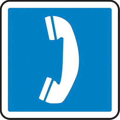 Telephone Safety Sign Pictogram #TQSEA479000