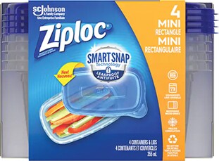 Rectangle Food Containers Ziploc with Smart Snap Technology #TQ0OR133000